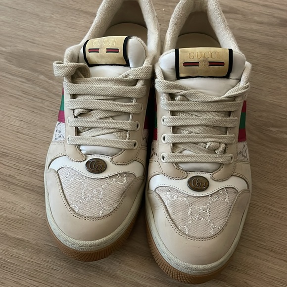 AUTHENTIC GUCCI WOMEN'S SCREENER SNEAKER WITH WEB - Picture 4 of 11